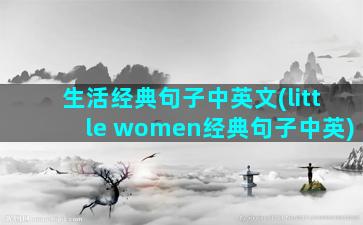 生活经典句子中英文(little women经典句子中英)